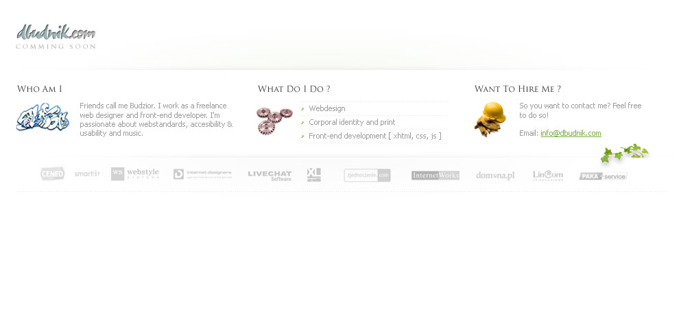 webdesign intro layout